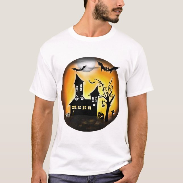 Camiseta paisaje de Halloween (Anverso)