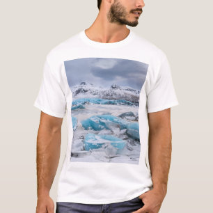 Camiseta Paisaje de hielo glaciar, Islandia