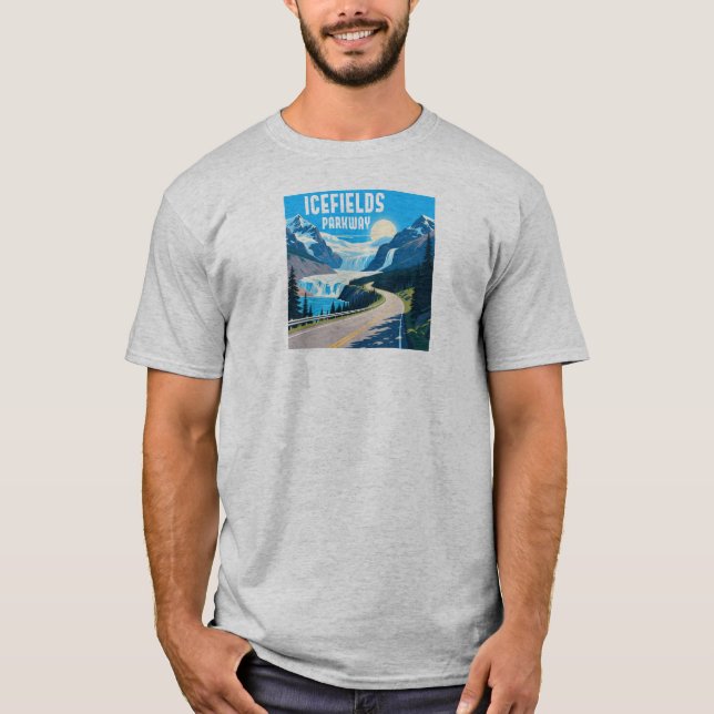 Camiseta Paisaje de Icefields Parkway Alberta Canadá (Anverso)