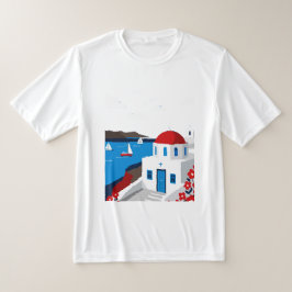 Camiseta paisaje de isla griega