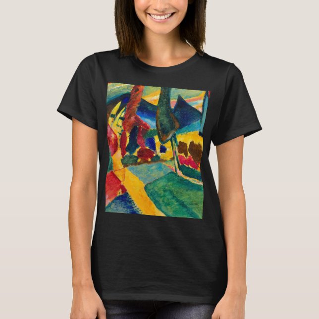 Camiseta Paisaje de Kandinsky con dos álamos (Anverso)