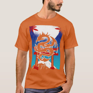 Camiseta Paisaje de la montaña Dragon Torii Gate en Japón