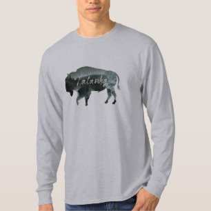 Camiseta Paisaje de la naturaleza del bisonte del búfalo d