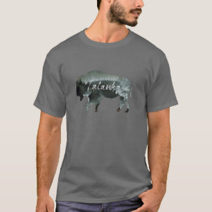 Camiseta Paisaje de la naturaleza del bisonte del búfalo d