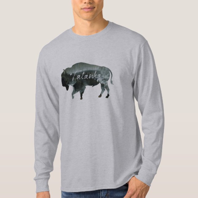 Camiseta Paisaje de la naturaleza del bisonte del búfalo de (Anverso)