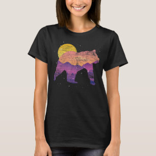 Camiseta Paisaje de la naturaleza del oso Bosque Animal Sun