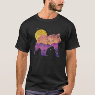Camiseta Paisaje de la naturaleza del oso Bosque Animal Sun