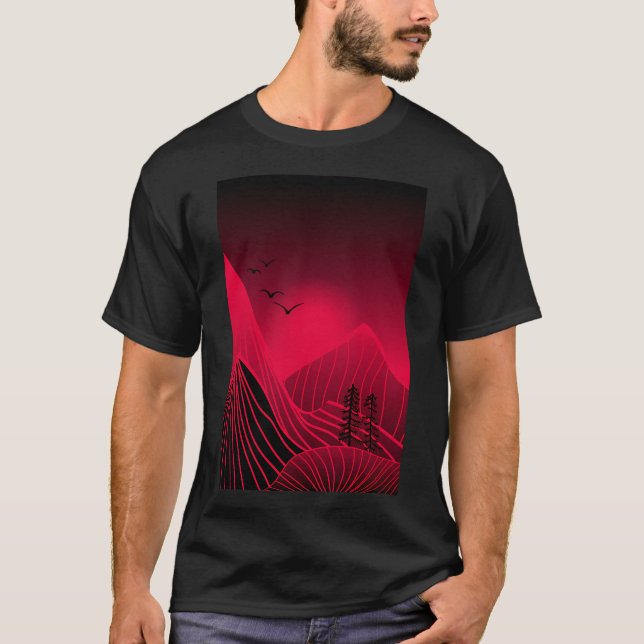 Camiseta Paisaje de las montañas (Anverso)