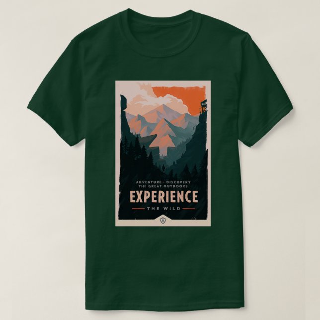 Camiseta Paisaje de las montañas forestales 1 (Diseño del anverso)