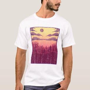 Camiseta Paisaje de los árboles de la selva de la luna Moon