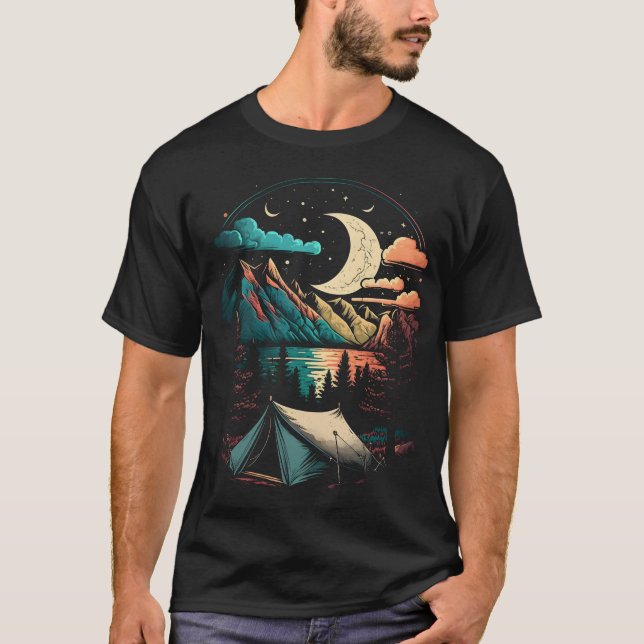 Camiseta Paisaje de los campamentos de montaña (Anverso)