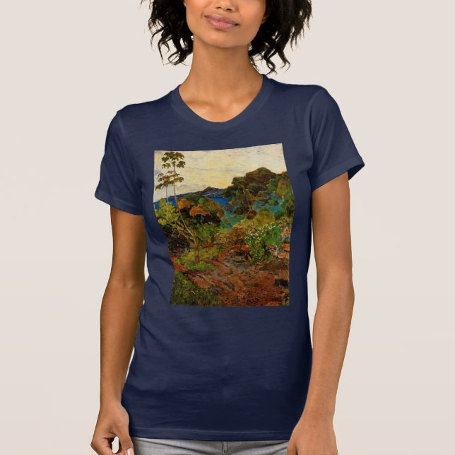 Camiseta Paisaje de Martinica de Paul Gauguin (1887) (Anverso)