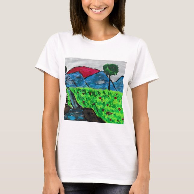 Camiseta Paisaje de montaña (Anverso)