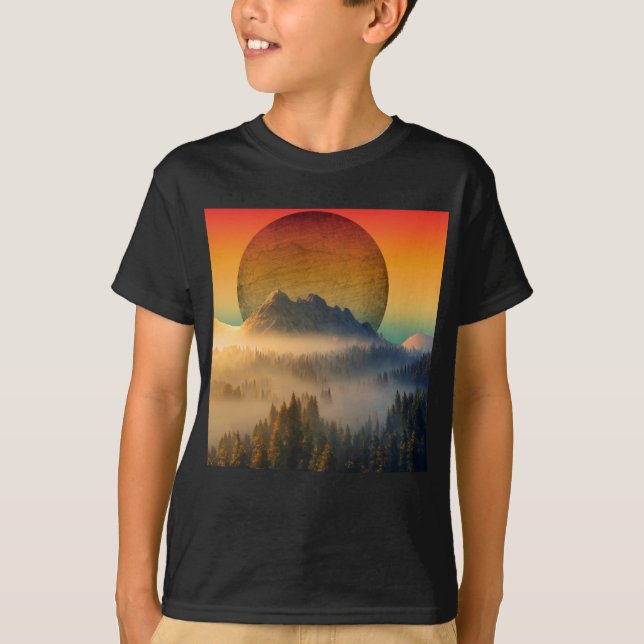 CAMISETA PAISAJE DE MONTAÑA DE LA NATURALEZA FORESTAL DE LA (Anverso)