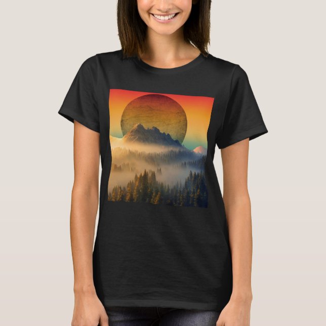 CAMISETA PAISAJE DE MONTAÑA DE LA NATURALEZA FORESTAL DE LA (Anverso)