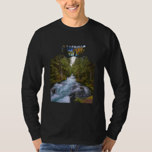 Camiseta Paisaje de Naturaleza Rústica Cascada