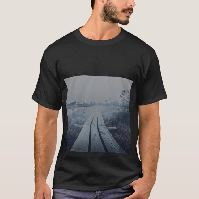 Camiseta Paisaje de oscilación de niebla (Anverso)