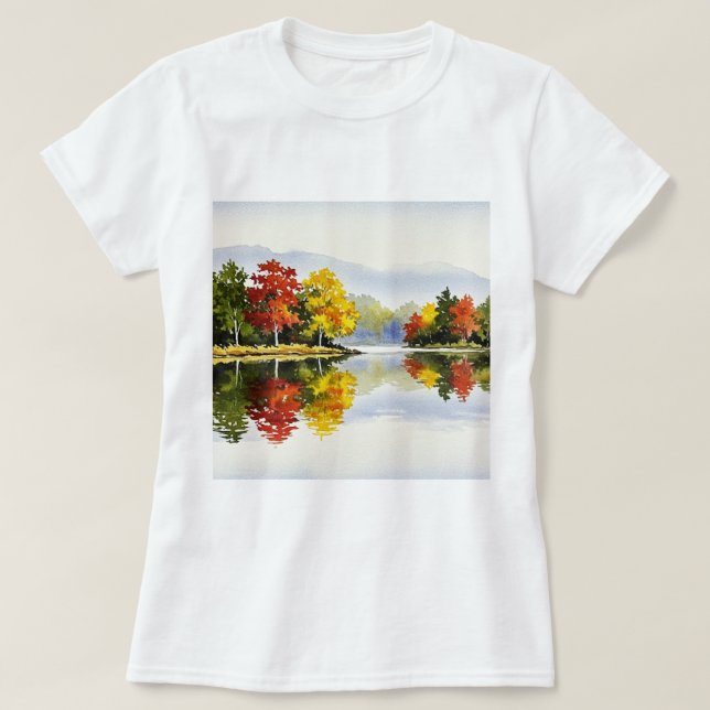 Camiseta Paisaje de otoño (Diseño del anverso)