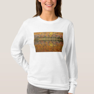 Camiseta paisaje de otoño con lago, Vermont, EE. UU.