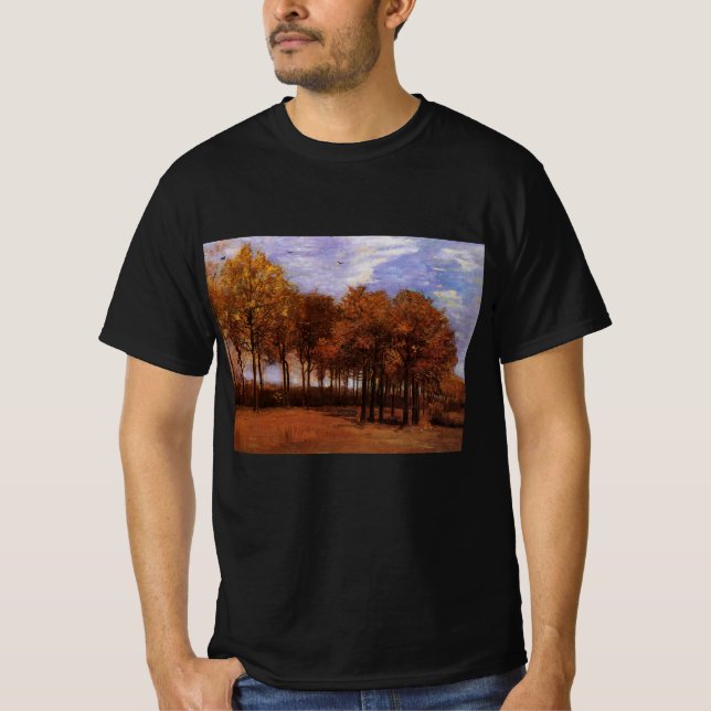 Camiseta Paisaje de otoño por Vincent van Gogh (Anverso)