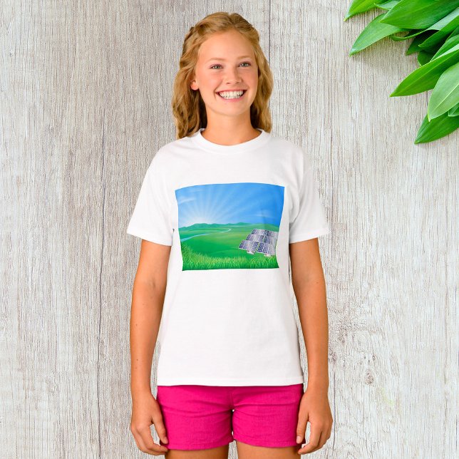 Camiseta Paisaje de Paneles Solares Ecológicos (Subido por el creador)