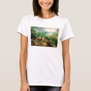 Camiseta Paisaje de Pieter Bruegel con la caída de Ícaro