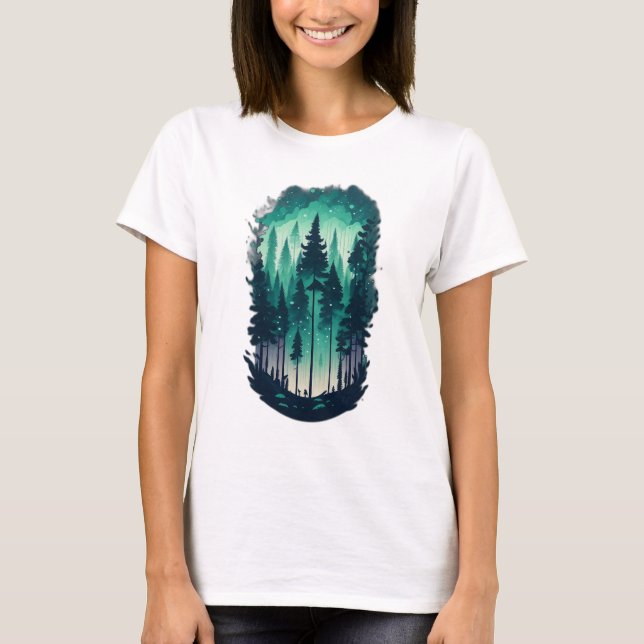 Camiseta Paisaje de Pine Forest Landscape Women (Anverso)
