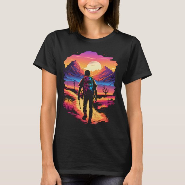 Camiseta Paisaje de senderismo (Anverso)