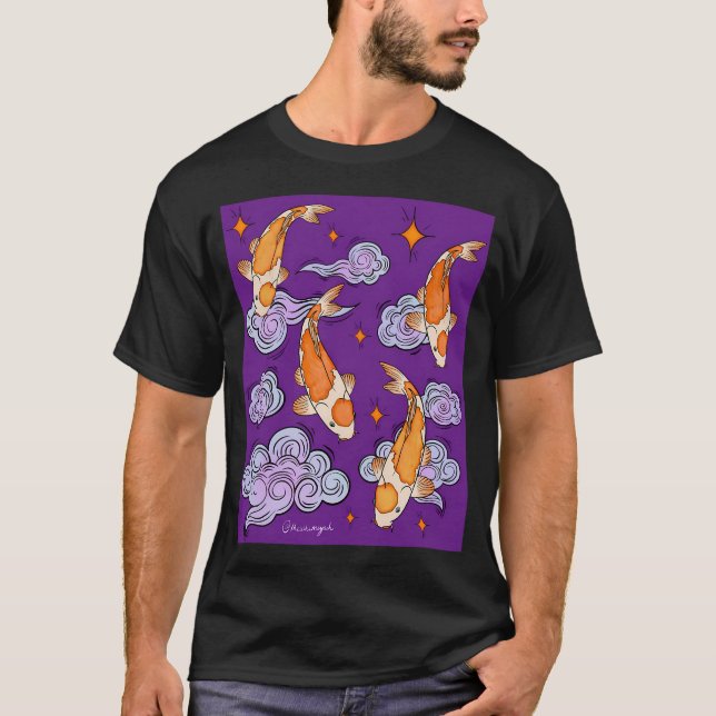 Camiseta Paisaje de sueños de koi celestiales (Anverso)