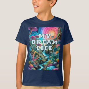 Camiseta Paisaje de sueños psicodélicos encantados
