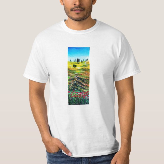 CAMISETA PAISAJE DE TOSCANA CON PAPAS (Anverso)