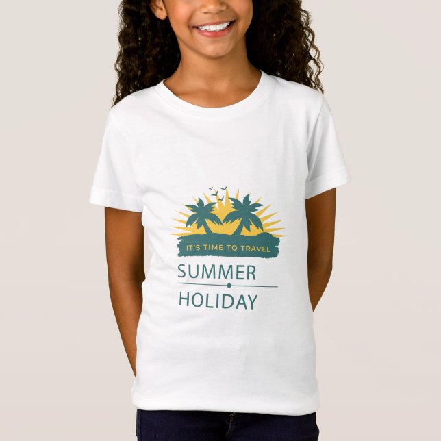 Camiseta Paisaje de vacaciones de verano (Anverso)