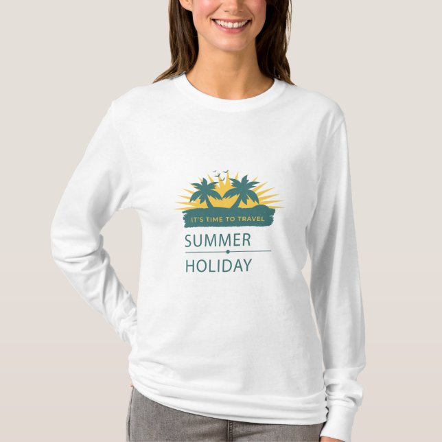 Camiseta Paisaje de vacaciones de verano (Anverso)