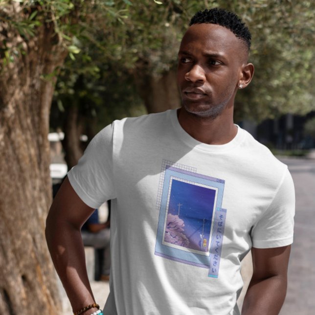 Camiseta Paisaje de vaporwave Anime (Subido por el creador)