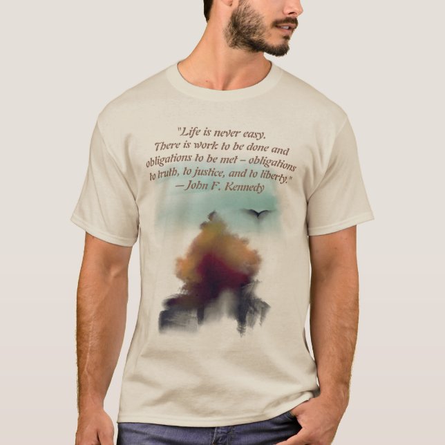 Camiseta Paisaje del águila volante de la pina acuática (Anverso)