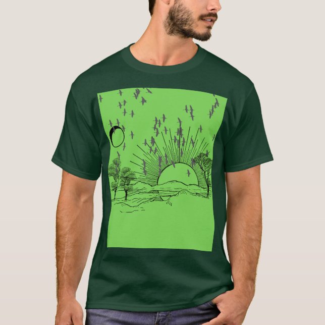 CAMISETA PAISAJE DEL AMANECER (Anverso)