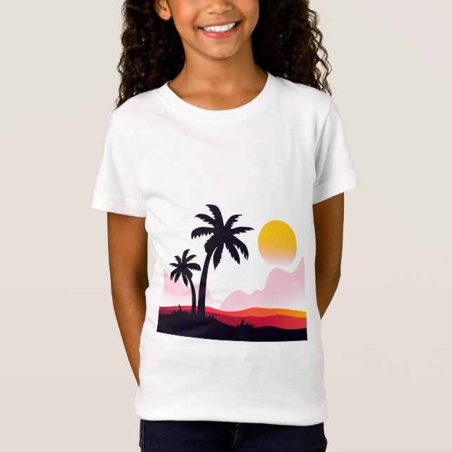 Camiseta Paisaje del atardecer2 (Anverso)