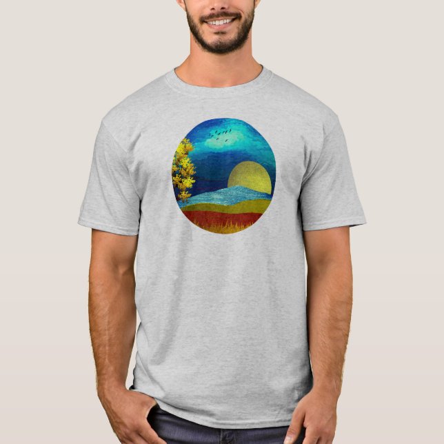 Camiseta Paisaje del cielo líquido (Anverso)