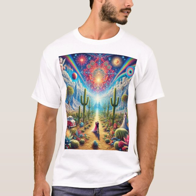 Camiseta Paisaje del desierto: Oasis de maravillas infinita (Anverso)