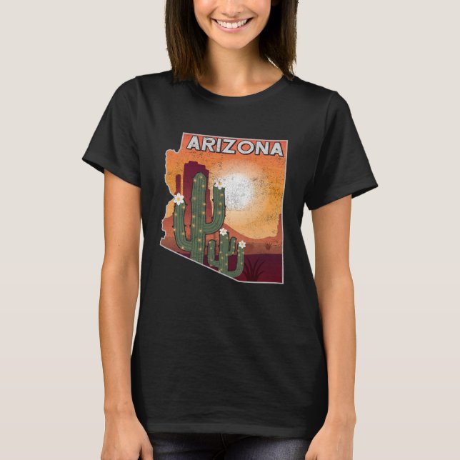 Camiseta Paisaje del mapa del estado de Arizona Parque del  (Anverso)