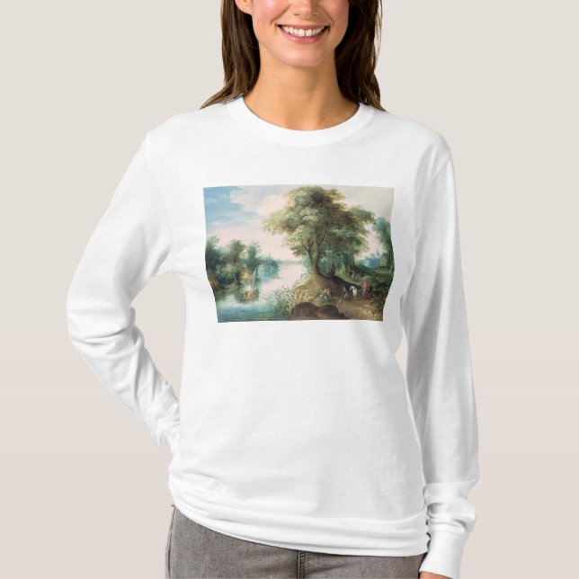 Camiseta Paisaje del río (Anverso)