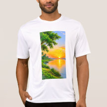 Paisaje del río al amanecer
