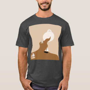 Camiseta Paisaje del río de derrame de café 4