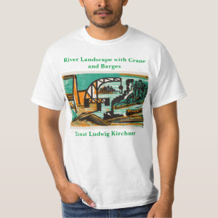 Camiseta Paisaje del río Ernst Ludwig Kirchner con grúa