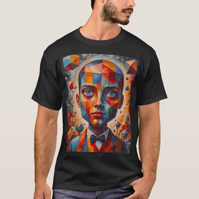 Camiseta Paisaje del sueño cubista: La fragmentada realidad (Anverso)