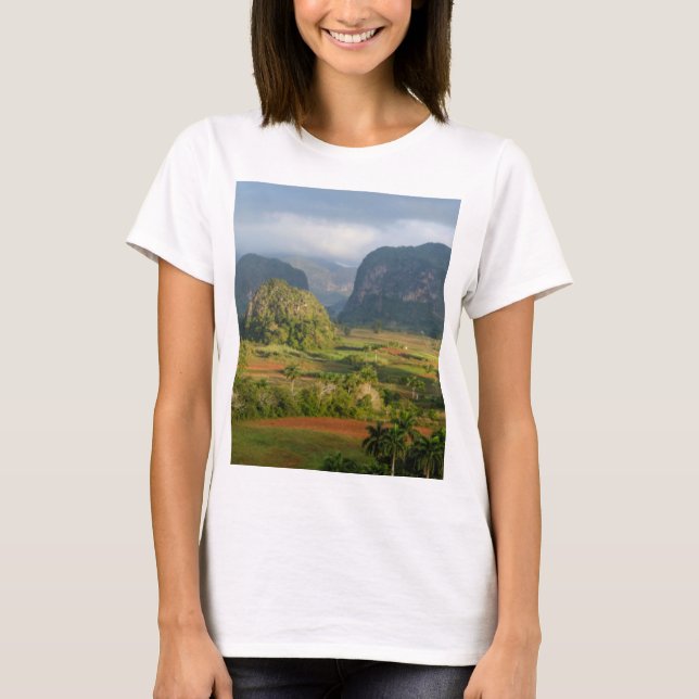 Camiseta Paisaje del valle panorámico, Cuba (Anverso)