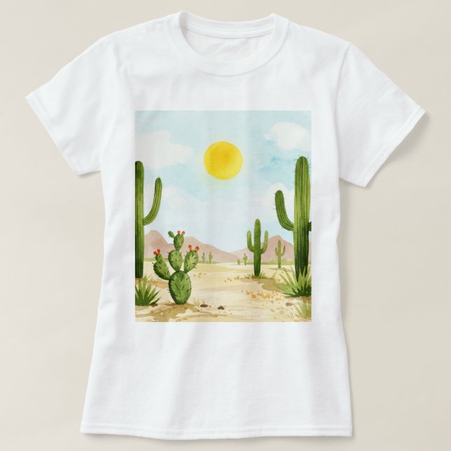 Camiseta paisaje desértico (Diseño del anverso)