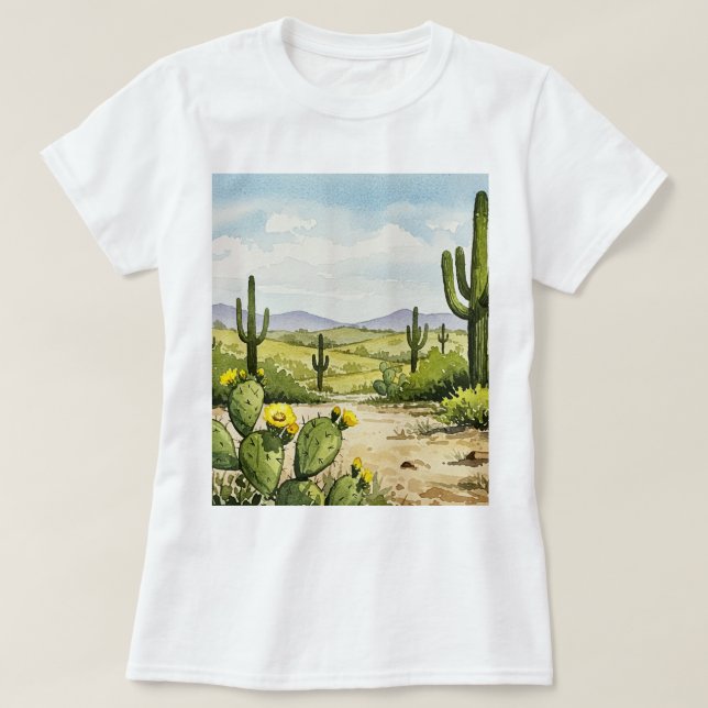 Camiseta Paisaje desértico (Diseño del anverso)