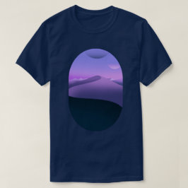 Camiseta Paisaje Desértico Púrpura cielo nocturno