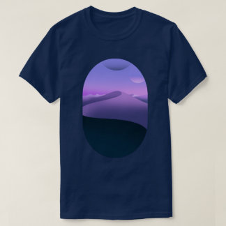 Camiseta Paisaje Desértico Púrpura cielo nocturno